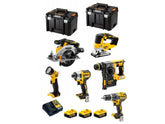 Kit Dewalt DCK690P3T (DCD796, DCF887, DCH273, DCS334, DCS565, DCL040, 3 baterias de 5,0 Ah, DCB1104, 2 baterias TSTAK VI)